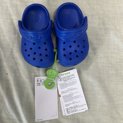 Crocs Classic Clog Blue Bolt Toddler Size C4 NWT New With Tags Toddler Shoes