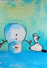 Aceo Mixed Media Art Card Painting