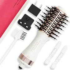 4-in-1 Travel Dual Voltage Hair Dryer Brush Blow Dryer Brush,Portable 2 inch ...