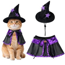 Halloween Cat Witch Costume, Halloween Costumes for Cats