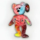 Peace the Bear Rare Vintage TY Beanie Baby 1996 First Edition Showcase Tag
