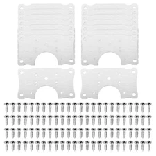16pcs Cabinet Hinge Repair Plate Kit Kitchen Cupboard Door Hinge Plate 