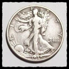 1919-P WALKING LIBERTY HALF DOLLAR Original Sharp F+ / VF #34D66   .9 SILVER