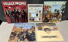 4x Village People LP Lot: Macho Man, Go West, Cruisin’ YMCA, NM Disco Promo 12”