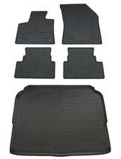 Gummi Kofferraumwanne Fußmatten für Opel Grandland X 2017- Set Passform Matten