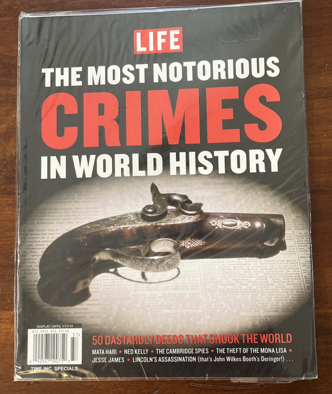 LIFE Magazine The Most Notorious Crimes In World History  January 2014 VINTAGE