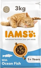 IAMS Complete Dry Cat Food for Adult 1+ Cats with Ocean Fish 3 Kg 5.06 per kilo