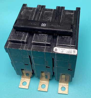 #ad One 1 New Circuit Breaker EATON BAB3100HT 100 Amp 3 Pole 10kA Bolt On NO LUGS $79.99