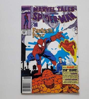 Marvel Tales 250 1989 Newsstand Spider-Man Fantastic Four Karma First Appearance