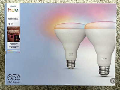 Philips Hue Essential BR30 - E26 Smart LED Bulb 2-Pack 650lm Color
