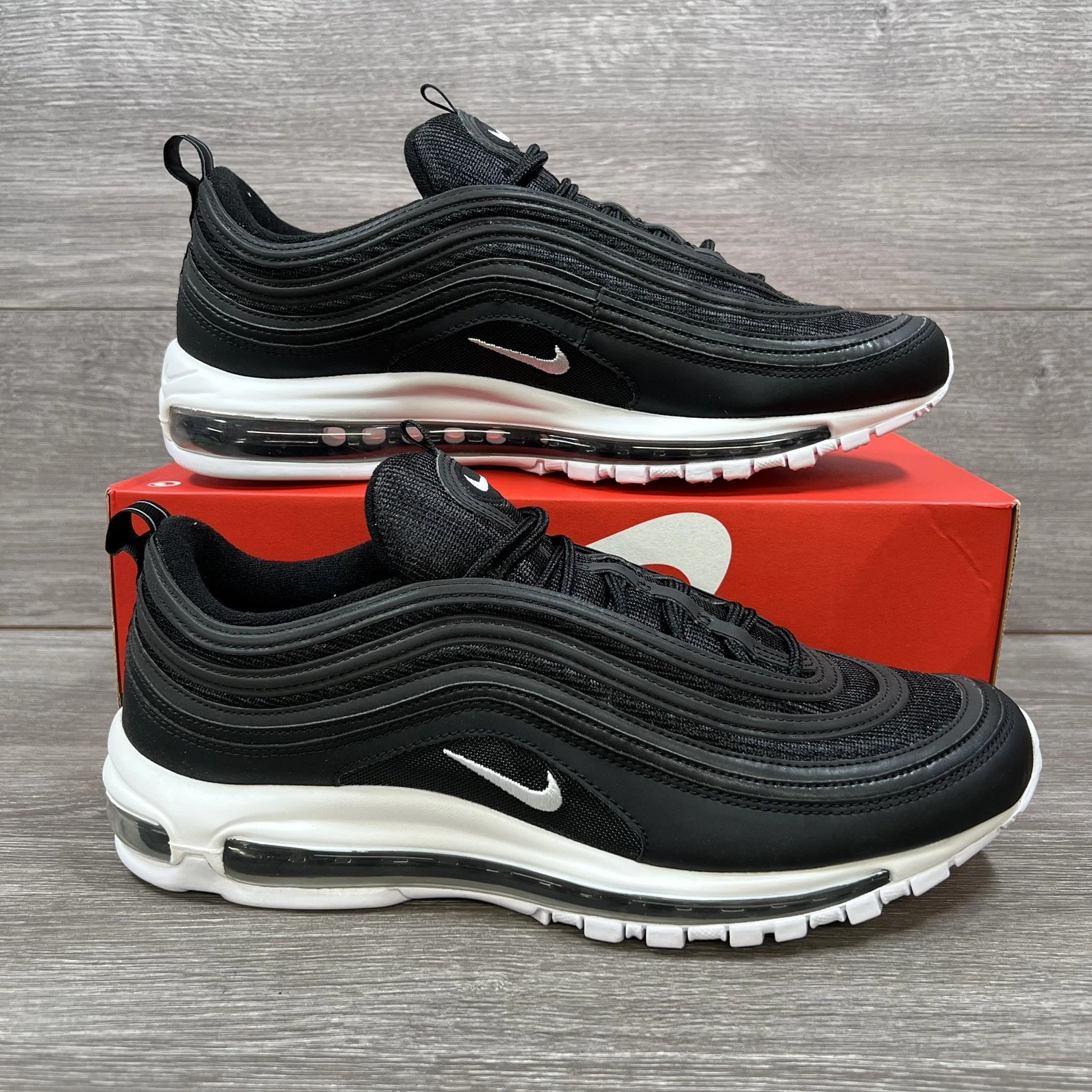 Nike Air Max 97 Black White Trainers Size UK12 US13 EU47.5 921826-001 New