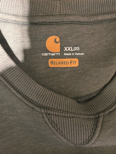 Carhartt Sweatshirt Women’s 2XL Green Long Sleeve Relaxed Fit Pockets 103925 G35 - Picture 3 of 8