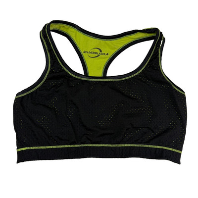 Rollerblade Sports Bra Women's XL Neon Green Active Black Neon
