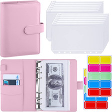 A6 Budget Binder with Zipper Cash Envelopes for Money Organizer  Budgeting, PU