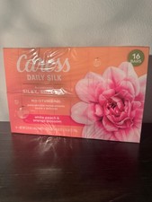 16 Bars Caress Daily Silk Bar Soap White Peach Orange Blossom New