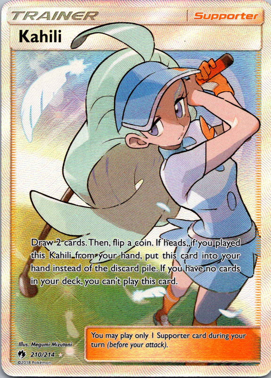 Kahili (Full Art) Ultra Rare SM - Lost Thunder 210/214 NM