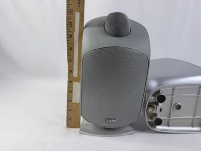 PAIR OF BOWERS AND WILKINS LM 1 Silver Gray SPEAKERS BW LM1 LM1