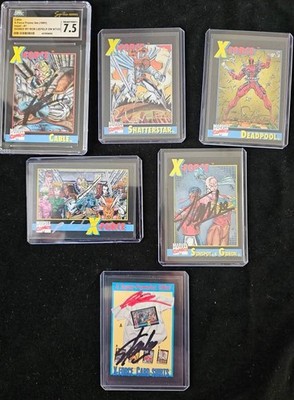 Komplettsatz X-Force 1991 Impel Promo Karten signiert Rob Liefeld & Stan Lee