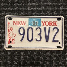 Oryginalna tablica rejestracyjna motocykla USA 🇺🇸 Nowy Jork 