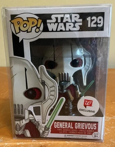 Funko Pop Star Wars #129 General Grievous Walgreens Exclusive 2016 In Protector