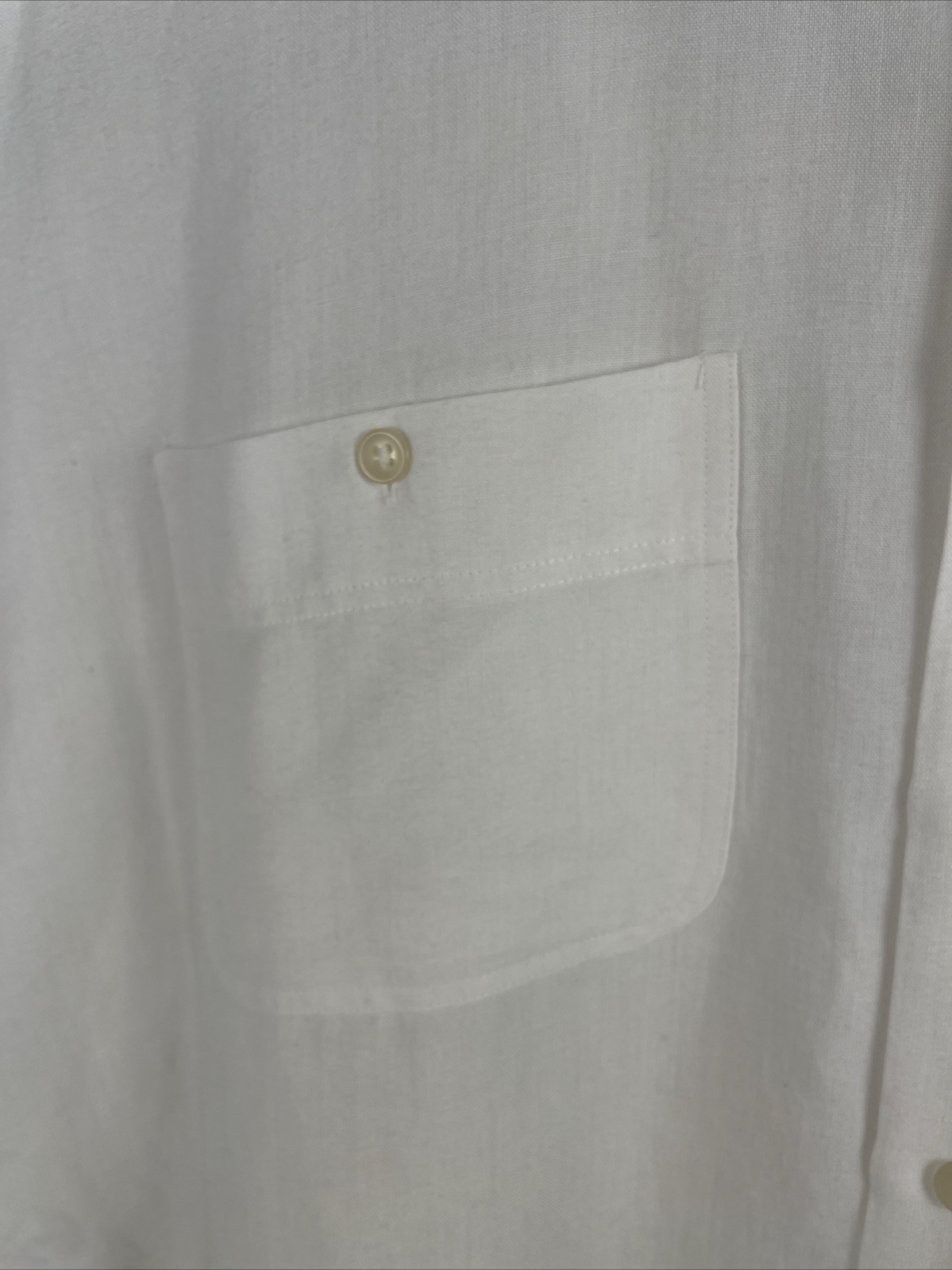 SAINT LAURENT Camicia uomo Yves St Laurent misto lino con bottoni 16 5 32 33 panna colletto mandarino