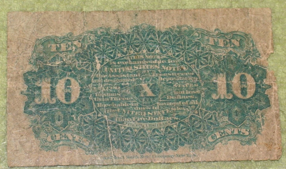U.S. 10 Cent Fractional Currency Note - Image 2 of 2