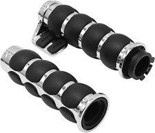 Motorcycle Hand Grips 1 Inch 25MM Handlebar Grip Throttle Chrome-A 1 inch 25mm