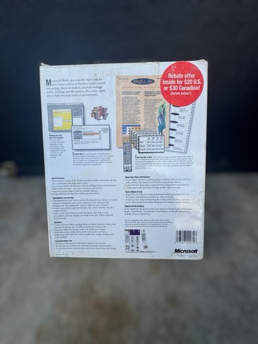 Microsoft Works 4.0 For MS-DOS, Windows Vintage 3.5” Disks And Reference Manuals - Picture 7 of 7