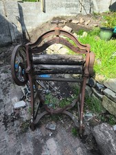 Vintage Cast Iron Mangle Clothes Wringler Garden Feature