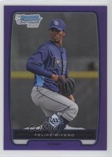 2012 Bowman Chrome Prospects Retail Purple Refractor Felipe Vazquez Rivero 4bn