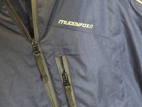 Mens Muddy Fox Waterproof Cycling Rain Jacket Navy Size XL 24" Pit 28" Long. - Picture 2 of 15