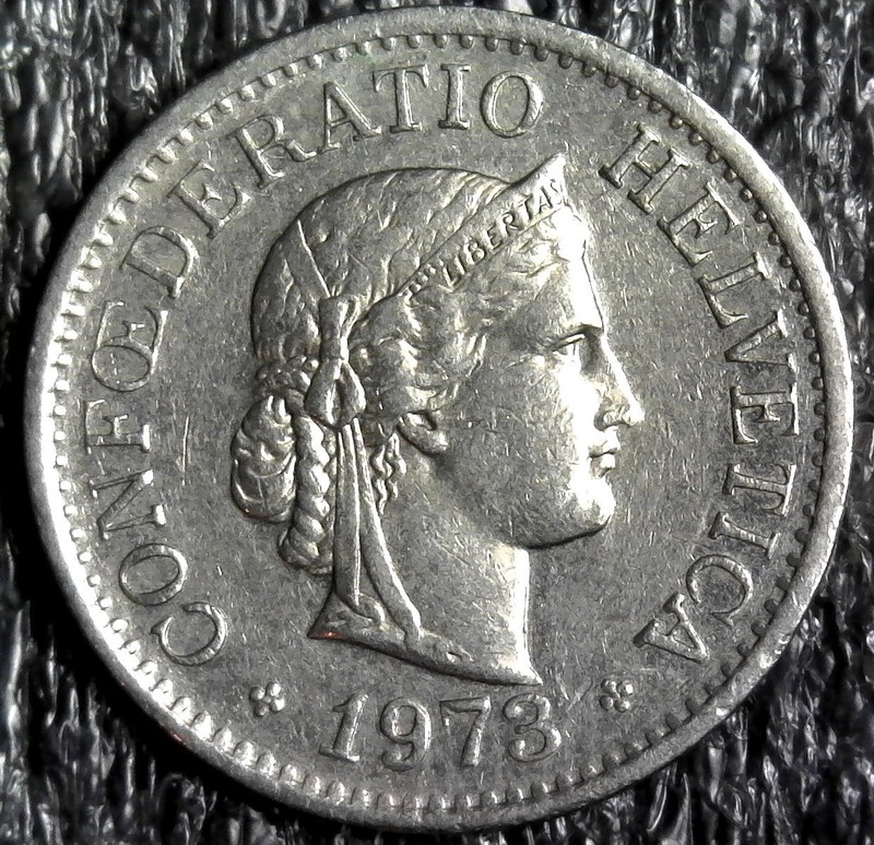 1973 Swiss 10 Rappen Foreign World Coin KM#27 (z1274)