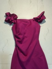 Xscape Fuchsia Cap Sleeve Bridesmaid Dress Women's Formal Pre-Owned Good