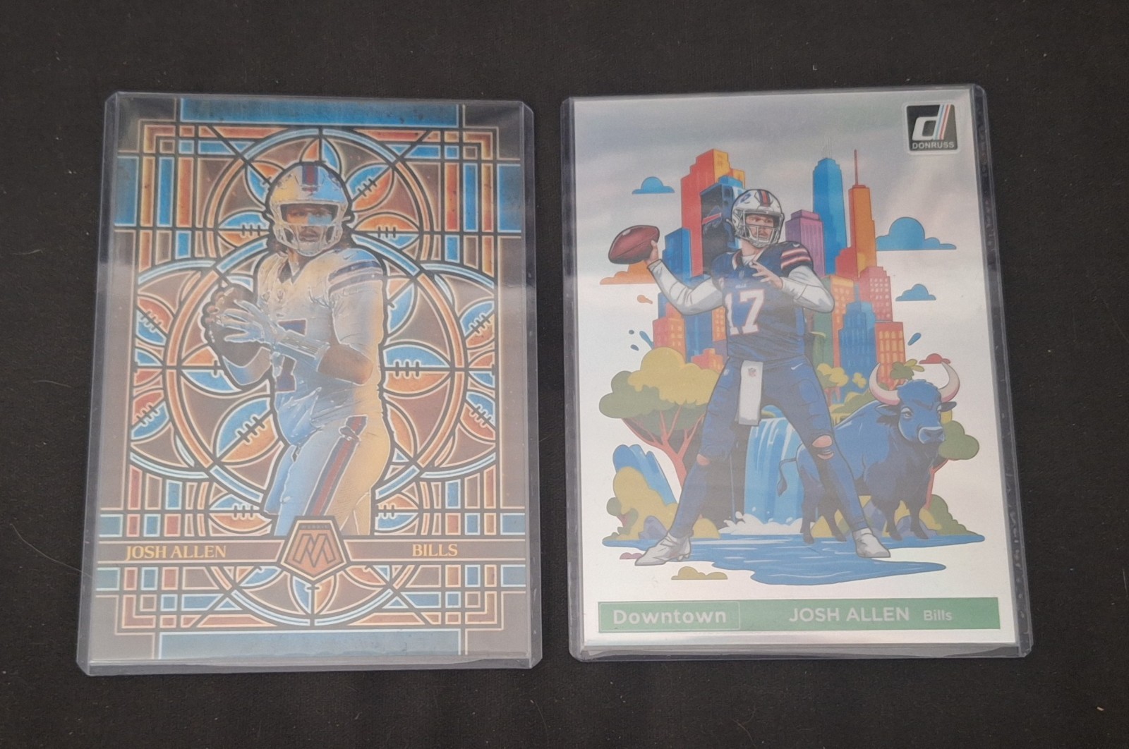 Panini Donruss - JOSH ALLEN 2024 Oversized Downtown #2 + 2025 Stained Glass #2!