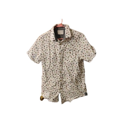 Free Planet Surfer Beach Palm Tree Button Up Polo Mens Medium (17"W X 25"L) - Picture 1 of 14