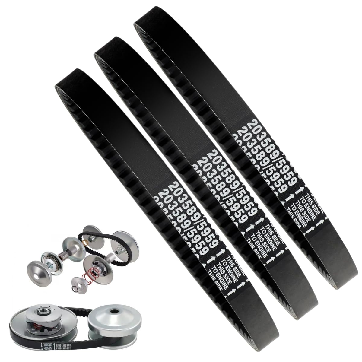 3 Pack 203589/5959 Go Kart Drive Belt for 30 Series Go Kart Torque