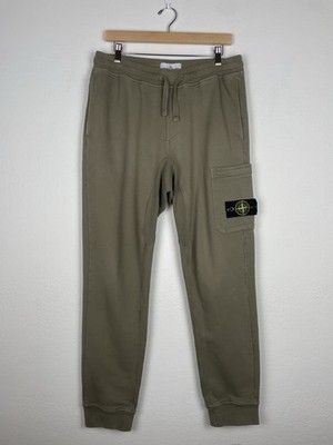 STONE ISLAND Organic Cotton Fleece Pants Size: L MRSP: $425