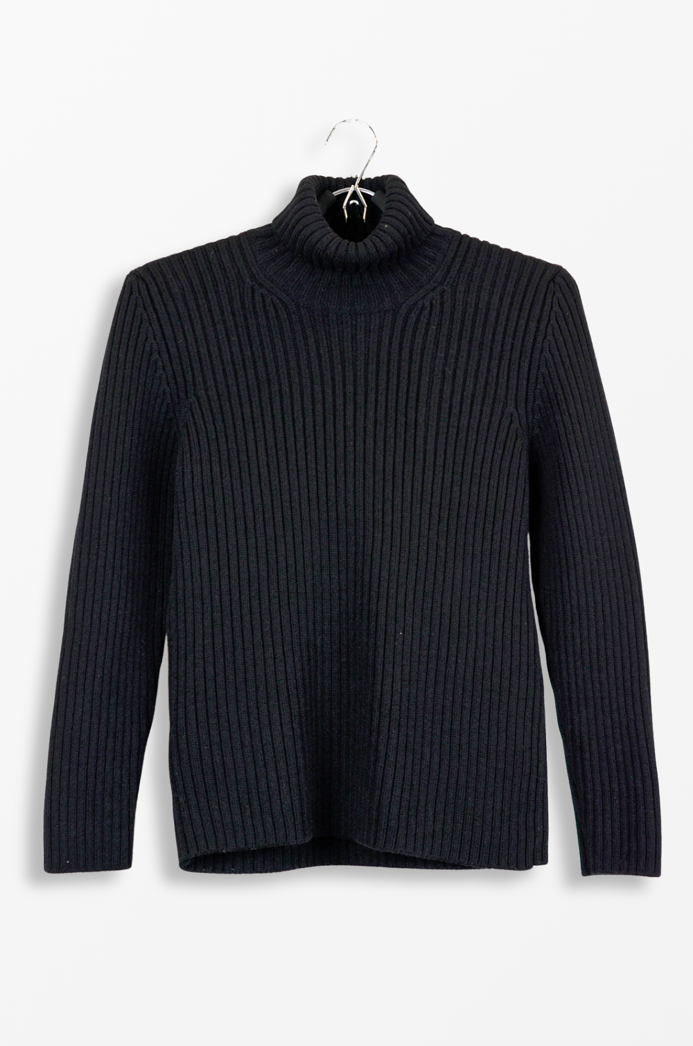 Prada Ribbed Wool Turtleneck Sweater – Size 46 (Made in Italy)