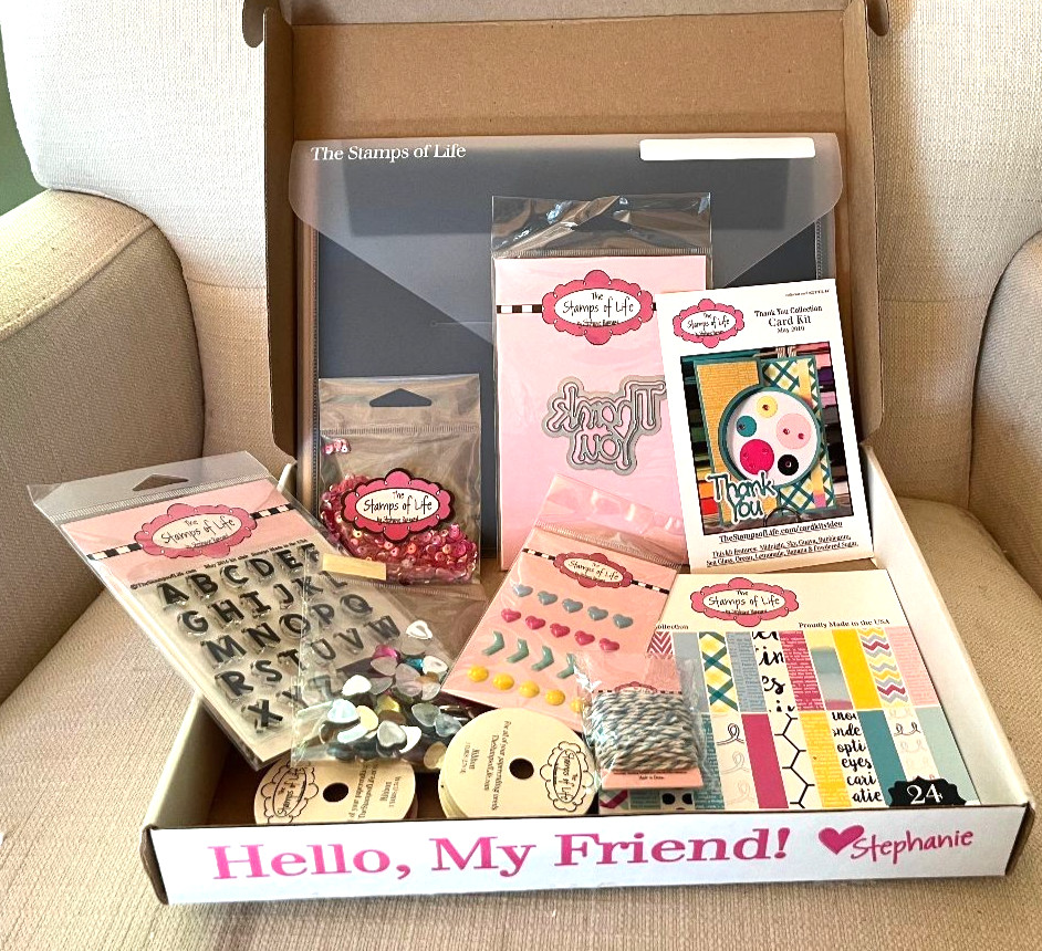 The Stamps Of Life "Thank You Collection" Card Kit May 2016 - NEW