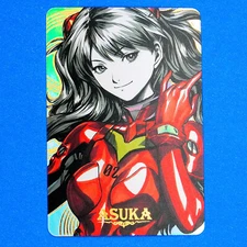 Neon Genesis Evangelion Asuka Rainbow Foil Hol Character Figure Art Card B