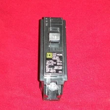Square D 15 Amp HOM115 1 Pole 15A Type HOM Circuit Breaker