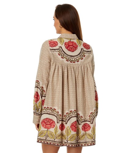 Free People Smell The Roses Mini Abito Combo Relaxed Marrone Taglia S - Foto 5 di 7