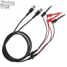 2pcs BNC Test Leads Set Male Plug Q9 to Hook Clip Test Probe for Oscilloscope