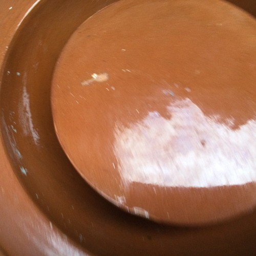 Antique French cheese Separating tian bowl Making straining Curds pottery brown - Picture 5 of 12