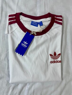 HERREN ADIDAS ORIGINALS KURZARM RUNDHALSAUSSCHNITT DREI STREIFEN T-SHIRT L, XL NEU