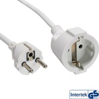 Inline® Schutzkontakt-VerläNgerung St / Bu, Weiß, 1,5M