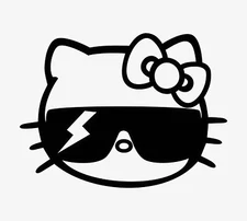 Decal Vinyl Truck Car Sticker - Hello Kitty Lady Gaga