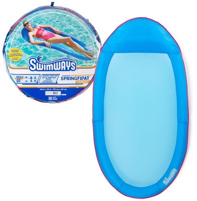 Spring Float Premium Hammock Pool Lounger for Swimming Pool, Inflatable Pool ...