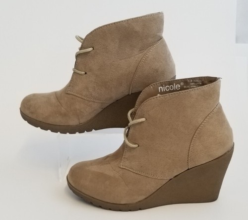 Nicole haselnussbraune Schnürschuhe Keilabsatz Damengröße 5,5 M - Bild 4 von 9