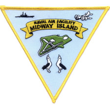 5" NAVY AIR FACILITY MIDWAY ISLAND EMBROIDERED PATCH